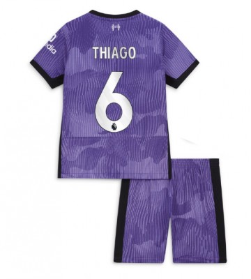 Liverpool Thiago Alcantara #6 Koszulka Trzecich Dziecięca 2023-24 Krótki Rękaw (+ Krótkie spodenki)